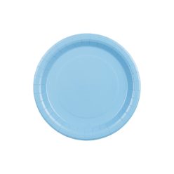   Világoskék papírtányérok, 23 cm átmérő, 6 darabos csomag