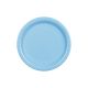 Világoskék papírtányérok, 23 cm átmérő, 6 darabos csomag