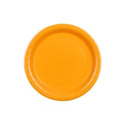  Világos narancssárga papírtányérok, 23 cm, 6 darabos csomag