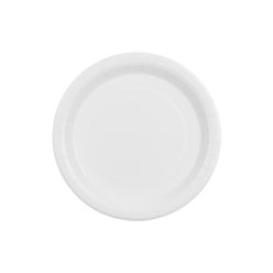 Fehér papírtányér, 23 cm átmérő, 6 darabos csomag