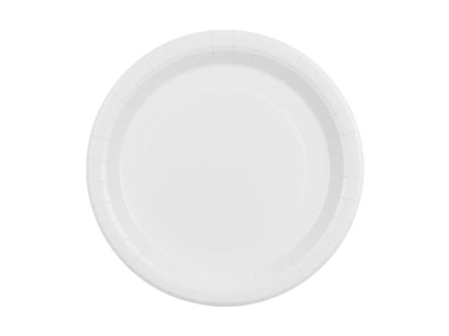 Fehér papírtányér, 23 cm átmérő, 6 darabos csomag