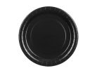 Fekete 23 cm papírtányérok, 6 darabos csomag