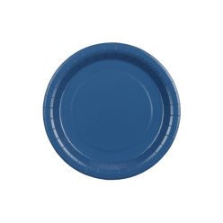 Sötétkék papírtányér 23 cm, 6 darabos csomag