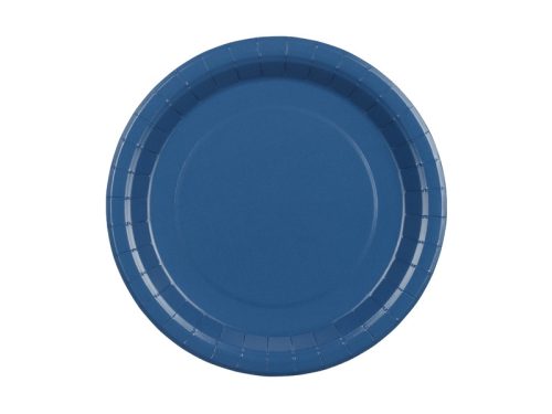 Sötétkék papírtányér 23 cm, 6 darabos csomag