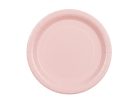 Rózsaszín papírtányérok, 23 cm, 6 darabos csomag