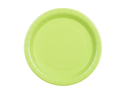Kör alakú világoszöld papírtányér, 23 cm, 6 db/csomag