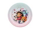 Gabby's Dollhouse papírtányérok, vegyes színek, 23 cm, 6 db