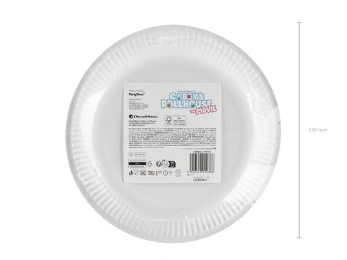 Gabby's Dollhouse papírtányérok, vegyes színek, 23 cm, 6 db