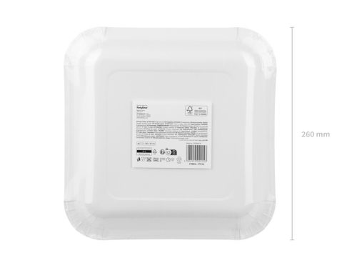 BBQ mintás papírtányérok, 26x26 cm, 6 darabos csomag