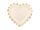 Szív alakú papír tányérok krém-arany, 26x24,5 cm, 6 db