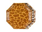 Safari mintás papírtányérok, 23 cm, 6 darabos készlet