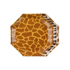 Safari mintás papírtányérok, 23 cm, 6 darabos készlet