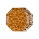 Safari mintás papírtányérok, 23 cm, 6 darabos készlet