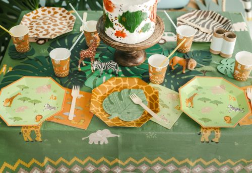 Papír tányérok Safari mintával, 23 cm, 6 db-os csomag