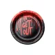 Papírtányér "Get Out", 18 cm, fekete-piros (6 db/csomag)