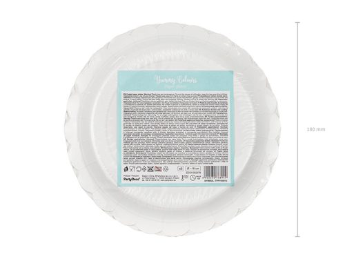 Plates, light blue, 18cm (1 pkt / 6 pc.)