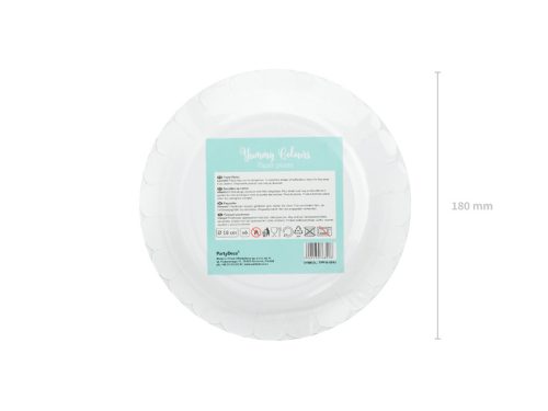 Tányérok, menta, 18cm (1 db / 6 db.)