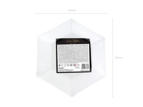 Tányérok Ünnepeljünk, fekete, 20 cm (1 pkt / 6 db.)