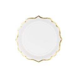 Tányérok, fehér, 18,5 cm (1 pkt / 6 db.)