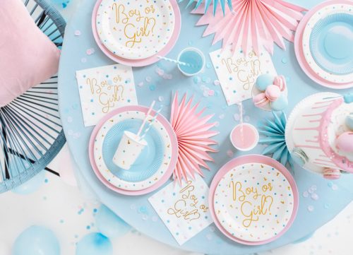 Fiú vagy lány tányérok, 23 cm. (1 db / 6 db.)