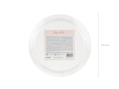 Pöttyös tányérok, világos rózsaszín, 18cm (1 db / 6 db.)