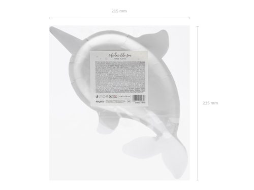 Papírtányérok Narwhal, mix, 18,5x29cm (1 db / 6 db.)