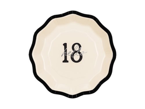 Papírtányérok ''Hello 18'', mix, 18 cm (1 db / 6 db.)