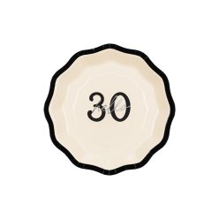   Papírtányérok ''Hello 30'', mix, 18 cm (1 db / 6 db.)