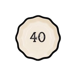   Papírtányérok ''Hello 40'', mix, 18 cm (1 db / 6 db.)