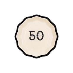   Papírtányérok ''Hello 50'', mix, 18 cm (1 db / 6 db.)