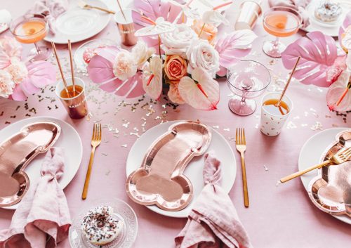 Tányérok örökké ugyanaz a pénisz, rózsa arany, 26,5x15,5 cm (1 pkt / 6 db.)