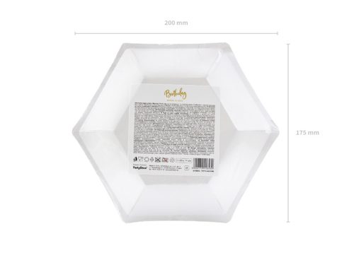 40. születésnapi tányérok, arany, 20 cm (1 pkt / 6 db.)