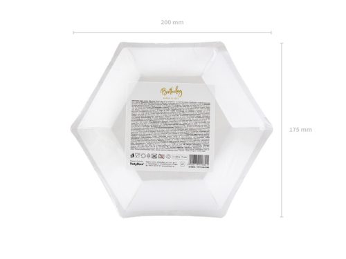 60. születésnapi tányérok, arany, 20 cm (1 pkt / 6 db.)