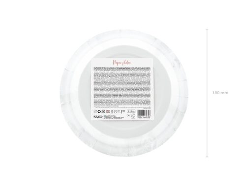 Tányérok Boldog születésnapot!, rózsaszín arany, 18cm (1 db / 6 db)