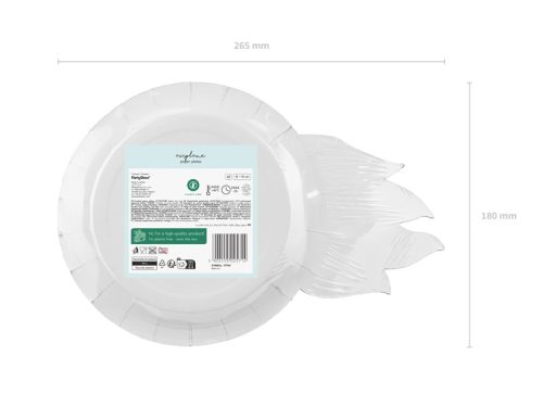 Tányérok kerék, 26,5x18 cm, mix (1 pkt / 6 db.)