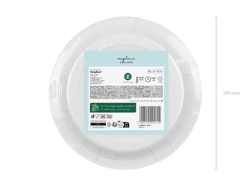 Papírtányérok Repülőgép, 18x18 cm, mix (1 pkt / 6 db.)