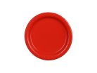 Piros papírtányérok 18 cm átmérővel, 6 db/csomag