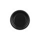 Fekete papír tányérok, 18 cm átmérő, 6 darabos csomag