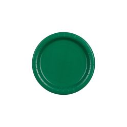 Sötétzöld papírtányér 18 cm, 6 darabos csomag