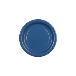 Sötétkék papírtányér, 18 cm, 6 darabos csomag