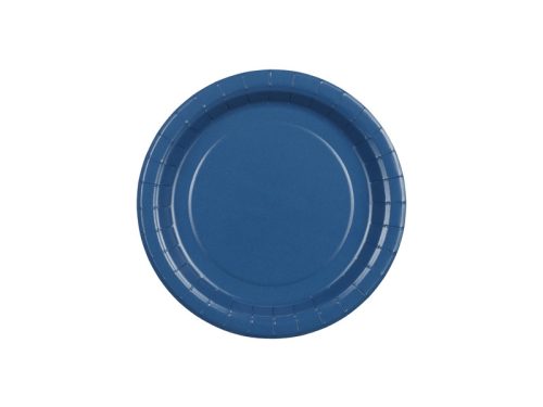 Sötétkék papírtányér, 18 cm, 6 darabos csomag