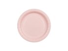 Világos rózsaszín papírtányér, 18 cm, 6 db-os csomag