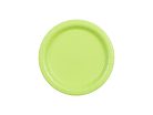 Világos zöld papír tányér, 18 cm átmérő, 6 darabos csomag