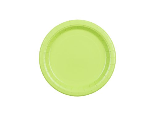 Világos zöld papír tányér, 18 cm átmérő, 6 darabos csomag