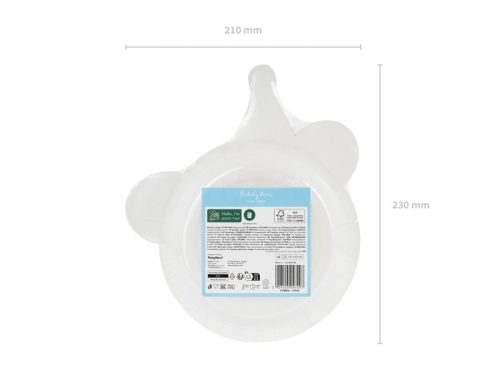 Mackófejes tányérok, mix, 21x23 cm (1 db / 6 db)