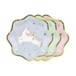 Unicorn plates, mix, 18x18 cm (1 pkt / 6 pc.)