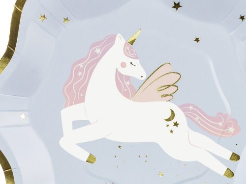 Unicorn plates, mix, 18x18 cm (1 pkt / 6 pc.)