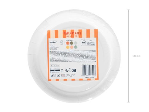 Circus Stripes tányérok, 18x18 cm, mix (1 pkt / 6 db.)