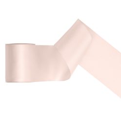 Szatén szalag, törtfehér, 100mm/25m