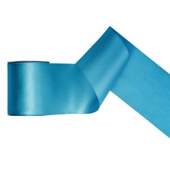 Szatén szalag, türkiz, 100mm/25m